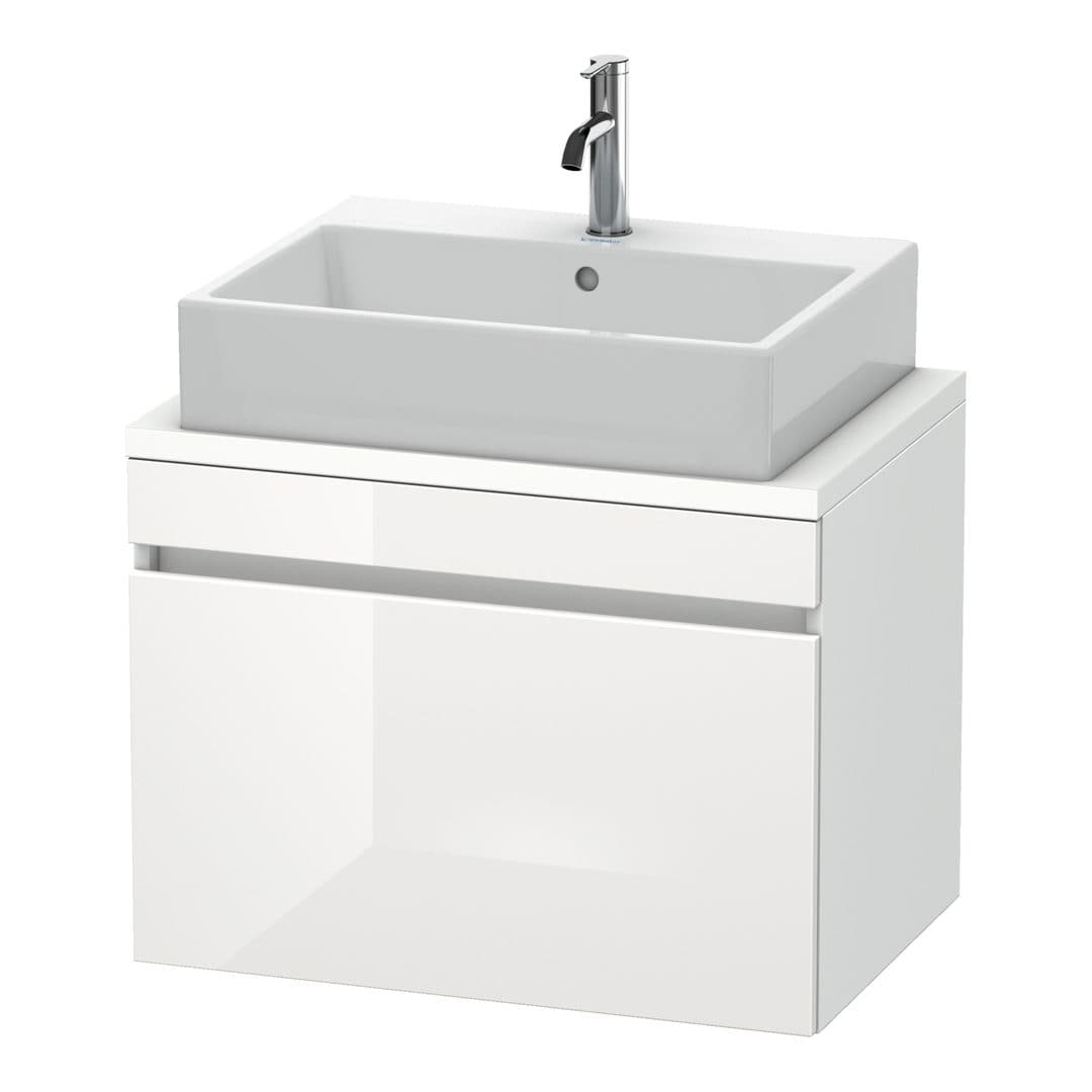 Duravit DuraStyle – Έπιπλο Νιπτήρα – 700 mm, για κονσόλα, 1 συρτάρι, νιπτήρας κέντρο, Compact, White Matt – White High Gloss, Decor (DS530102218)