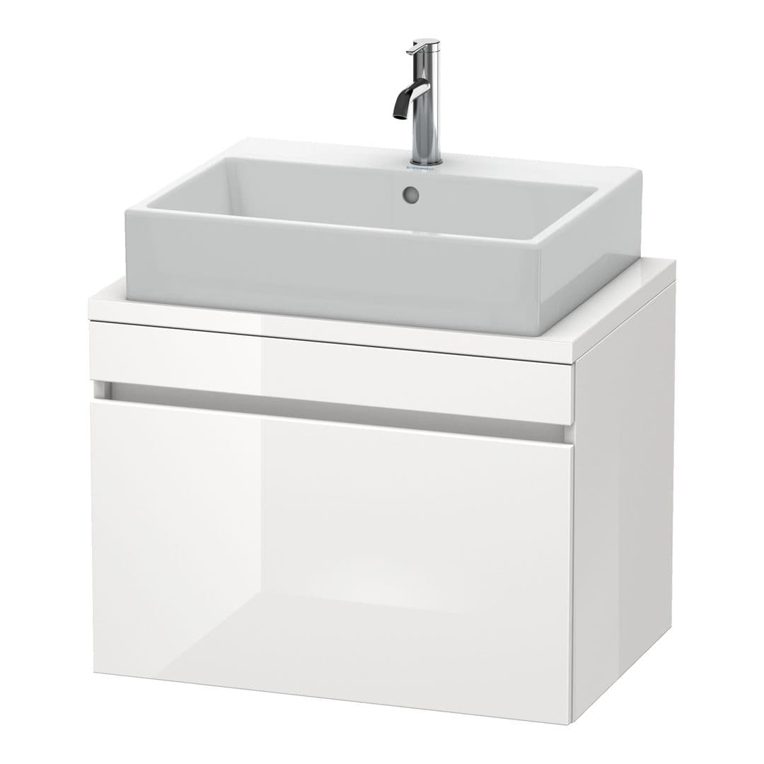 Duravit DuraStyle – Έπιπλο Νιπτήρα – 700 mm, για κονσόλα, 1 συρτάρι, νιπτήρας κέντρο, Compact – White High Gloss, Decor (DS530102222)