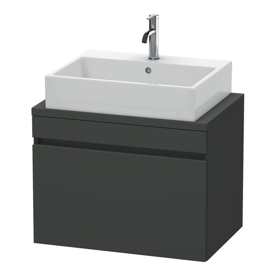 Duravit DuraStyle – Έπιπλο Νιπτήρα – 700 mm, για κονσόλα, 1 συρτάρι, νιπτήρας κέντρο, Compact – Graphite Matt, Decor (DS530104949)