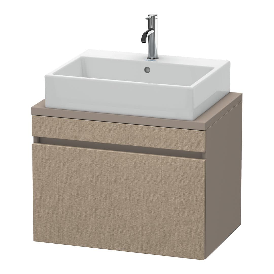 Duravit DuraStyle – Έπιπλο Νιπτήρα – 700 mm, για κονσόλα, 1 συρτάρι, νιπτήρας κέντρο, σώμα Basalte Matt, Compact – Linen Matt, Decor (DS530107543)