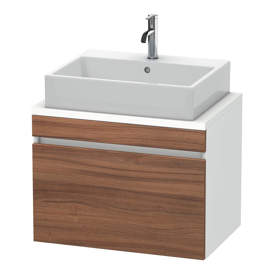 Duravit DuraStyle – Έπιπλο Νιπτήρα – 700 mm, για κονσόλα, 1 συρτάρι, νιπτήρας κέντρο, σώμα White Matt, Compact – Walnut Matt, Decor (DS530107918)