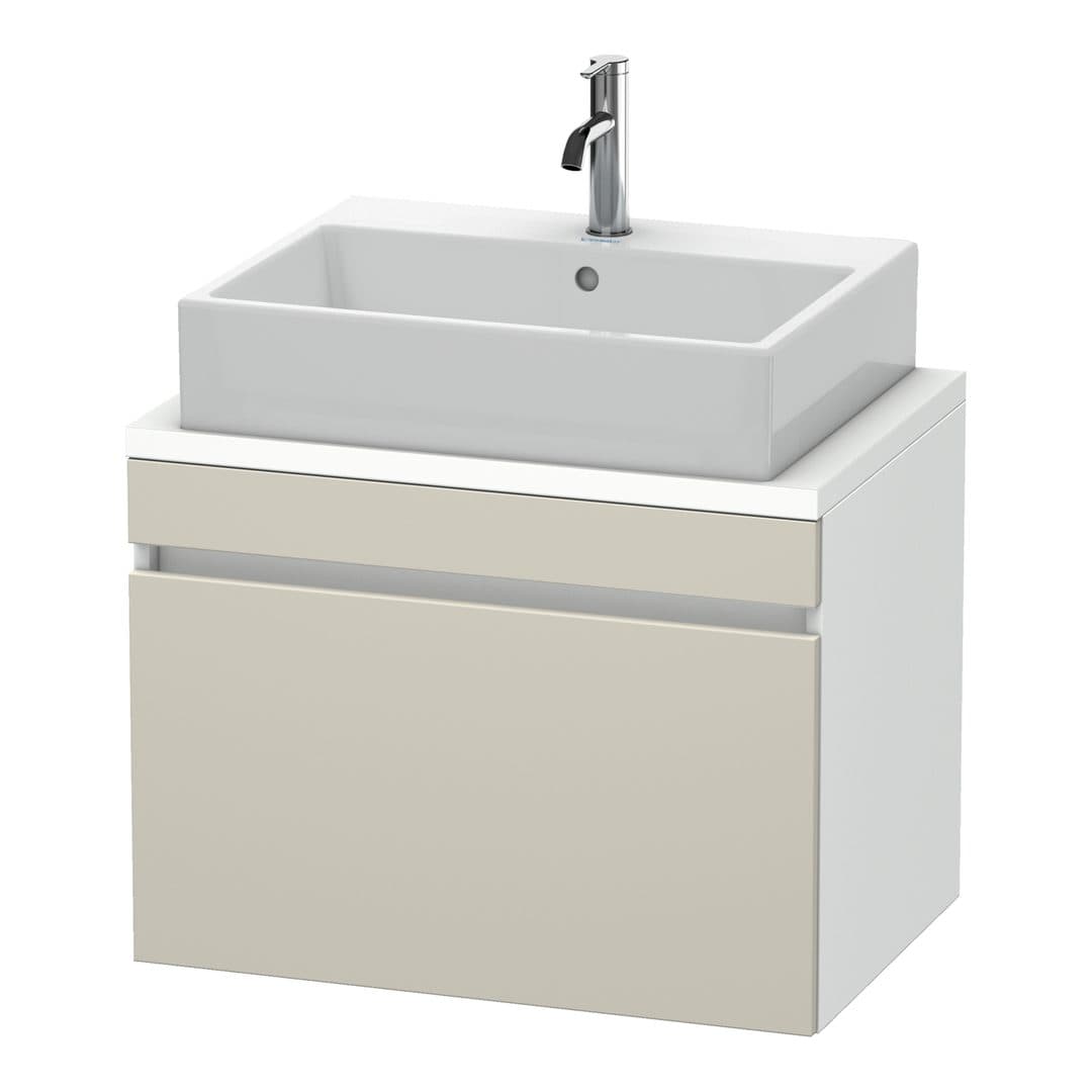 Duravit DuraStyle – Έπιπλο Νιπτήρα – 700 mm, για κονσόλα, 1 συρτάρι, νιπτήρας κέντρο, σώμα White Matt, Compact – Taupe Matt, Decor (DS530109118)