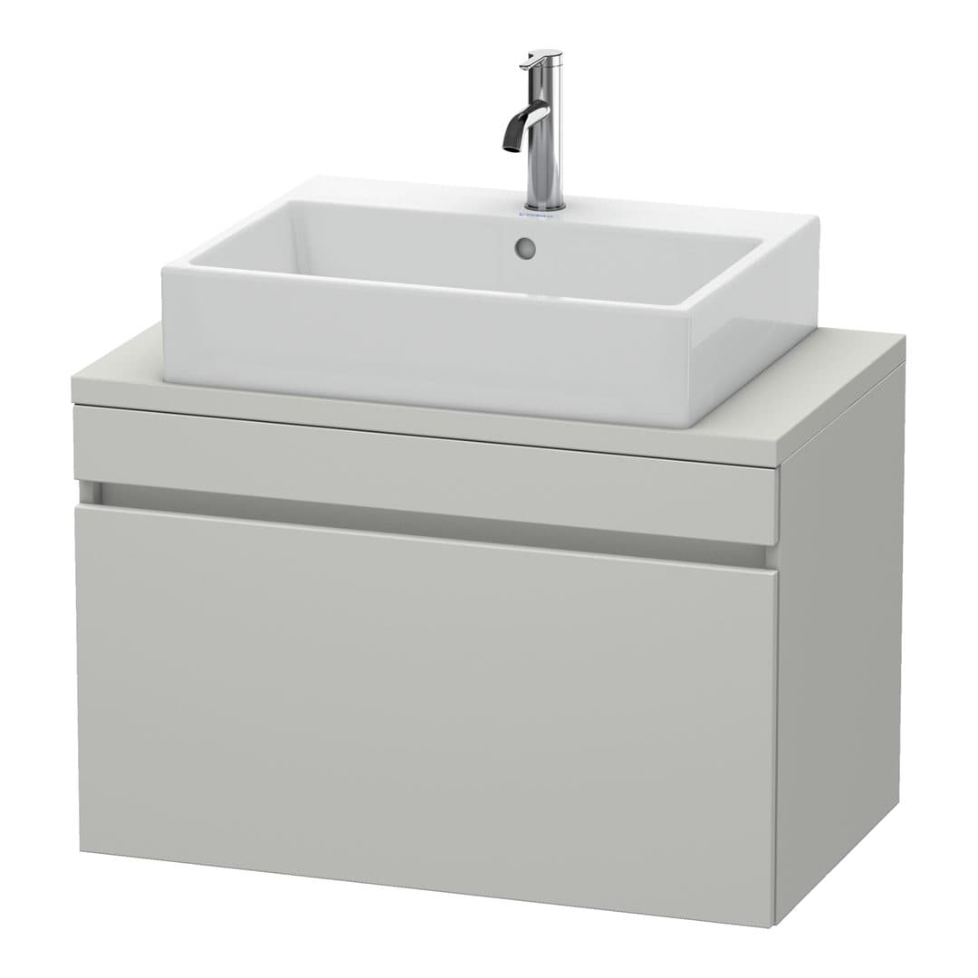 Duravit DuraStyle – Έπιπλο Νιπτήρα – 800 mm, για κονσόλα, 1 συρτάρι, νιπτήρας κέντρο, Compact – Concrete grey Matt, Decor (DS530200707)