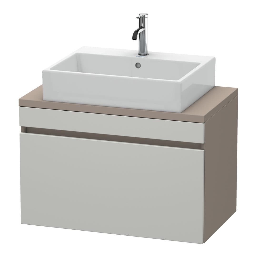 Duravit DuraStyle – Έπιπλο Νιπτήρα – 800 mm, για κονσόλα, 1 συρτάρι, νιπτήρας κέντρο, σώμα Basalte Matt, Compact – Concrete grey Matt, Decor (DS530200743)