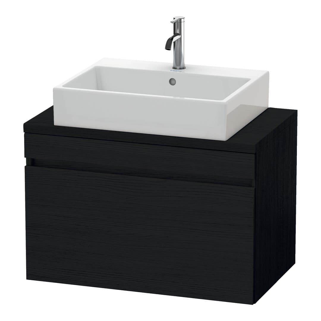 Duravit DuraStyle – Έπιπλο Νιπτήρα – 800 mm, για κονσόλα, 1 συρτάρι, νιπτήρας κέντρο, Compact – Black oak Matt, Decor (DS530201616)