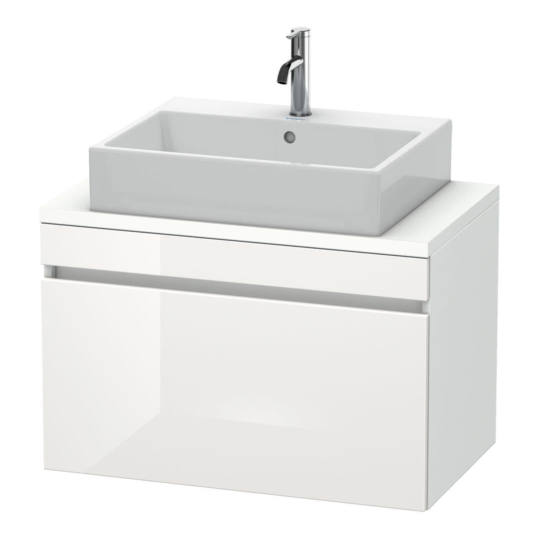 Duravit DuraStyle – Έπιπλο Νιπτήρα – 800 mm, για κονσόλα, 1 συρτάρι, νιπτήρας κέντρο, Compact, White Matt – White High Gloss, Decor (DS530202218)