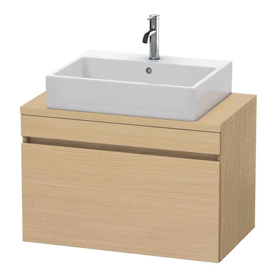 Duravit DuraStyle – Έπιπλο Νιπτήρα – 800 mm, για κονσόλα, 1 συρτάρι, νιπτήρας κέντρο, Compact – Natural oak, Decor (DS530203030)