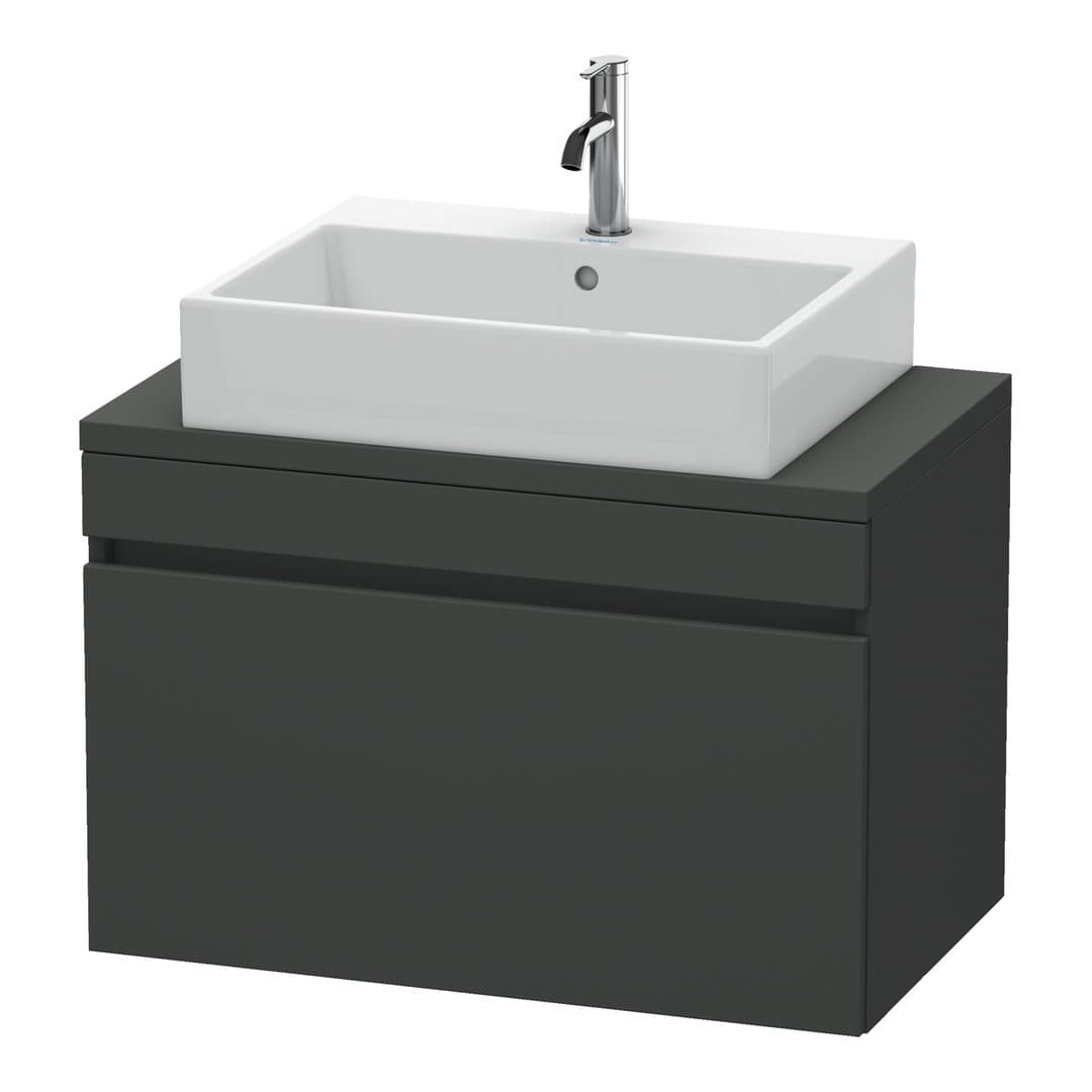 Duravit DuraStyle – Έπιπλο Νιπτήρα – 800 mm, για κονσόλα, 1 συρτάρι, νιπτήρας κέντρο, Compact – Graphite Matt, Decor (DS530204949)