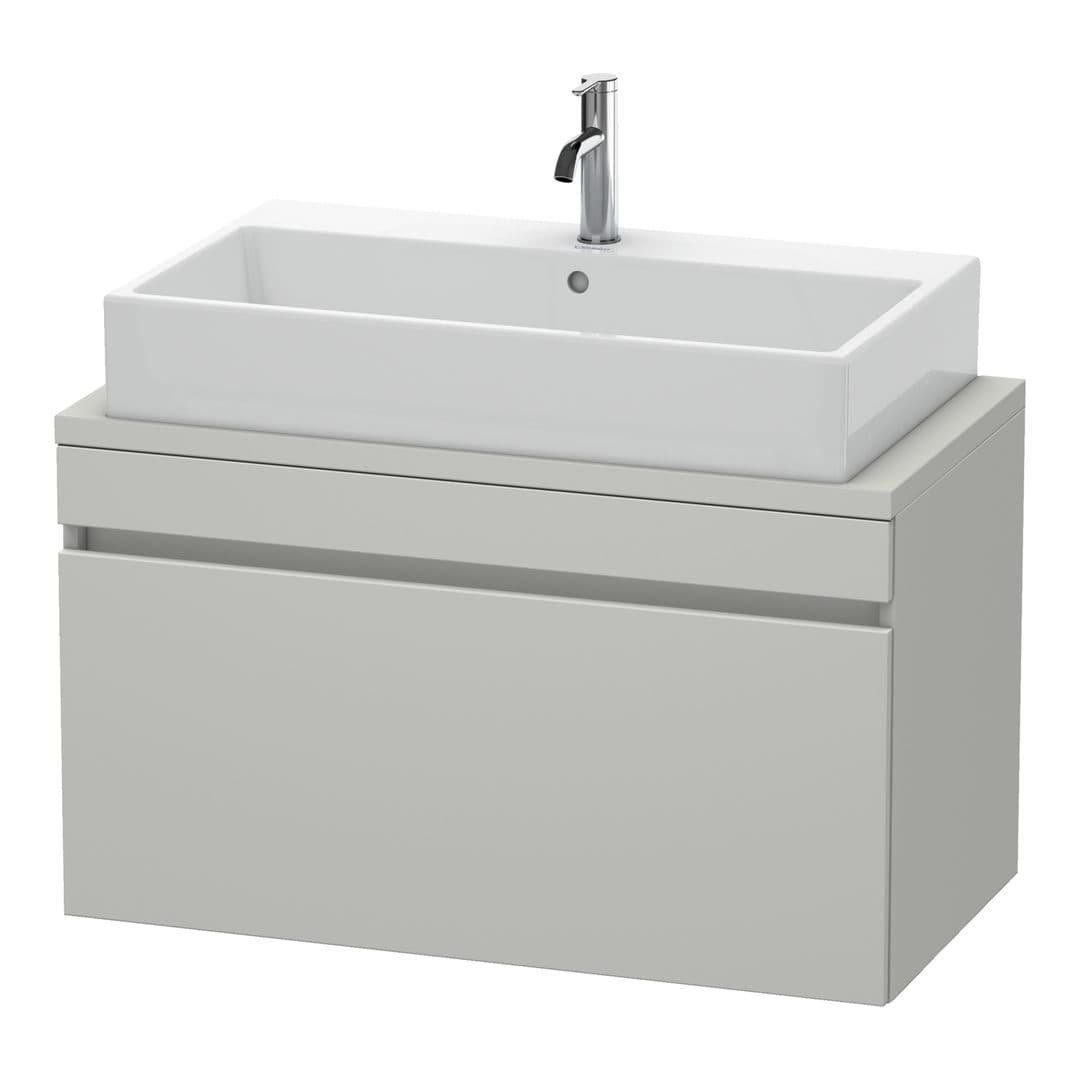Duravit DuraStyle – Έπιπλο Νιπτήρα – 900 mm, για κονσόλα, 1 συρτάρι, νιπτήρας κέντρο, Compact – Concrete grey Matt, Decor (DS530300707)
