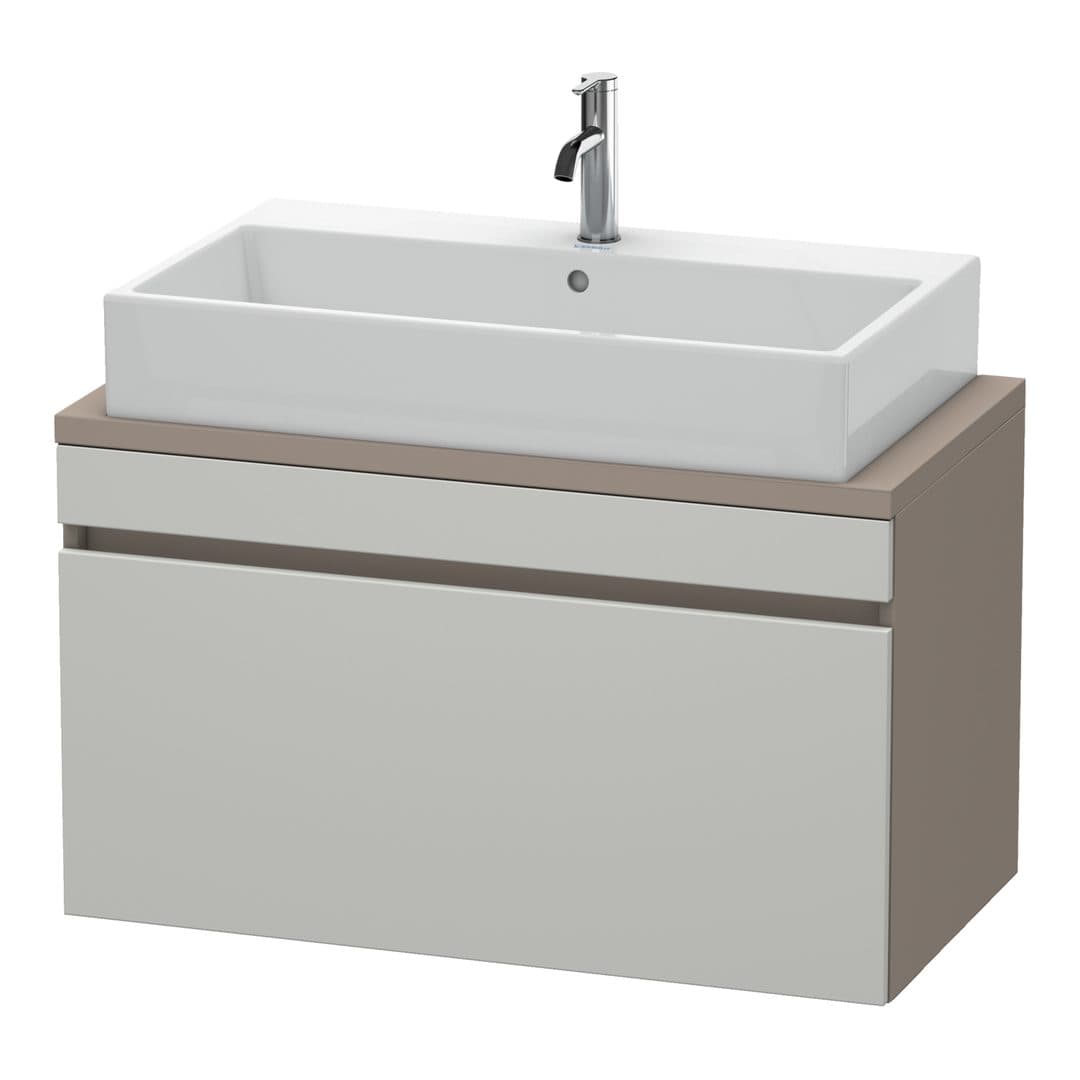 Duravit DuraStyle – Έπιπλο Νιπτήρα – 900 mm, για κονσόλα, 1 συρτάρι, νιπτήρας κέντρο, σώμα Basalte Matt, Compact – Concrete grey Matt, Decor (DS530300743)