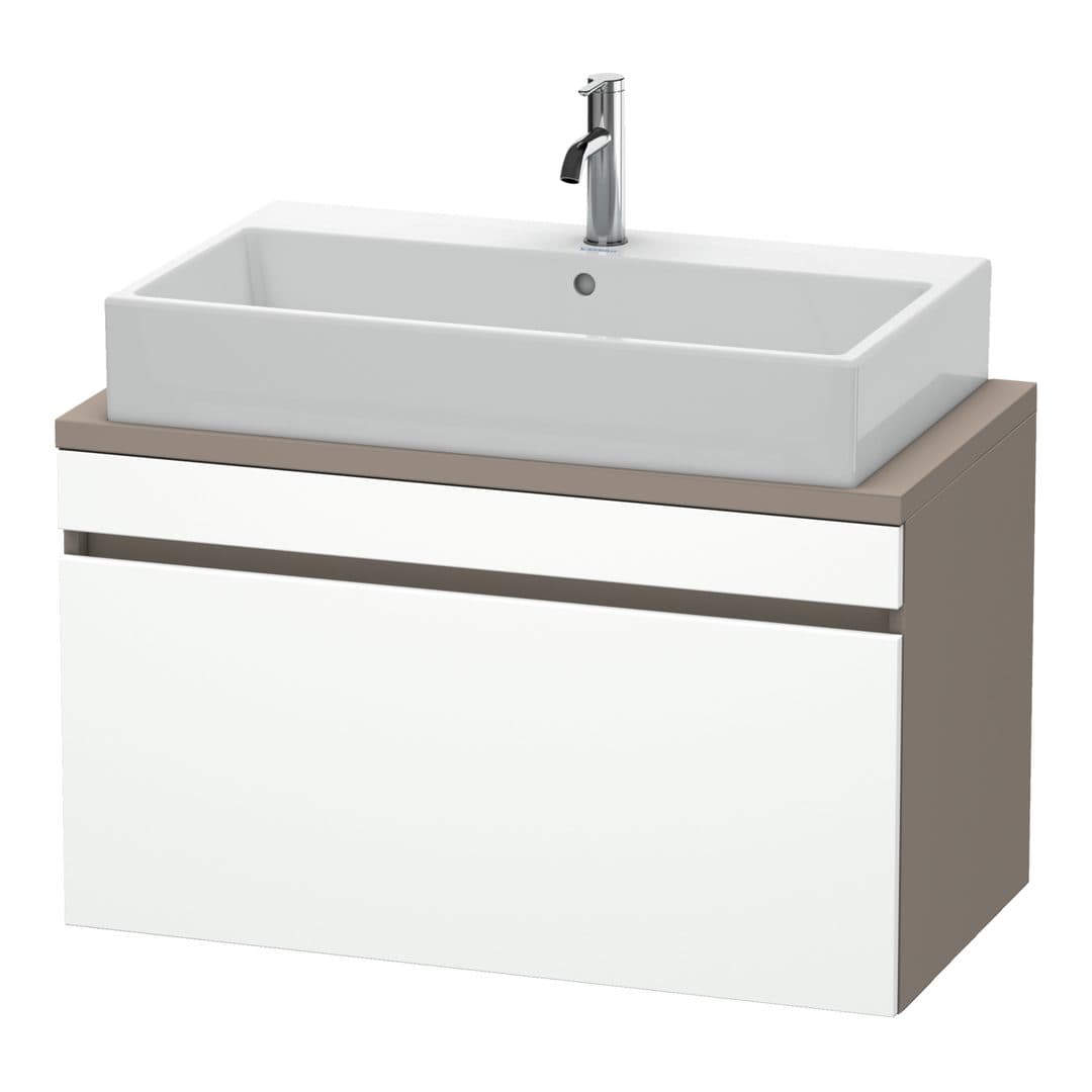 Duravit DuraStyle – Έπιπλο Νιπτήρα – 900 mm, για κονσόλα, 1 συρτάρι, νιπτήρας κέντρο, σώμα Basalte Matt, Compact – White Matt, Decor (DS530301843)