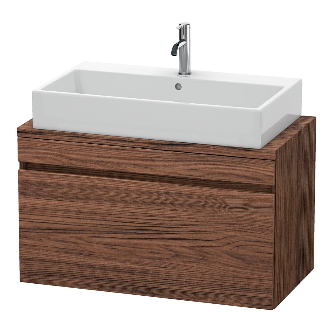 Duravit DuraStyle – Έπιπλο Νιπτήρα – 900 mm, για κονσόλα, 1 συρτάρι, νιπτήρας κέντρο, Compact – Walnut dark Matt, Decor (DS530302121)
