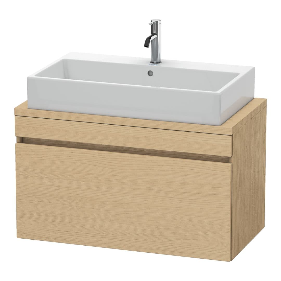 Duravit DuraStyle – Έπιπλο Νιπτήρα – 900 mm, για κονσόλα, 1 συρτάρι, νιπτήρας κέντρο, Compact – Natural oak, Decor (DS530303030)