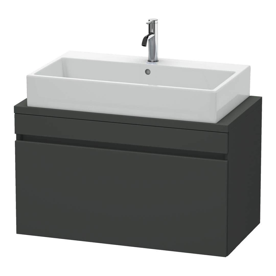 Duravit DuraStyle – Έπιπλο Νιπτήρα – 900 mm, για κονσόλα, 1 συρτάρι, νιπτήρας κέντρο, Compact – Graphite Matt, Decor (DS530304949)