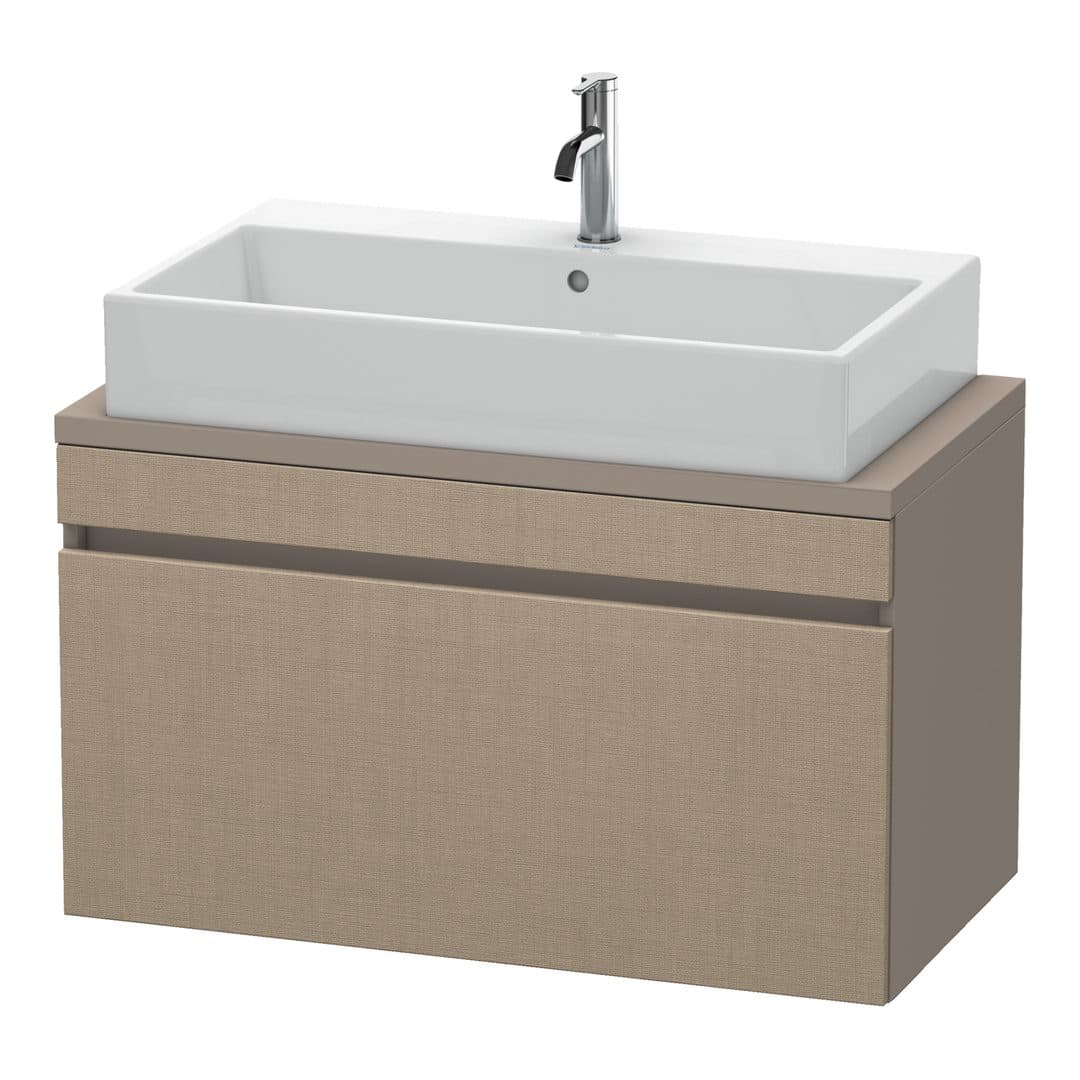 Duravit DuraStyle – Έπιπλο Νιπτήρα – 900 mm, για κονσόλα, 1 συρτάρι, νιπτήρας κέντρο, σώμα Basalte Matt, Compact – Linen Matt, Decor (DS530307543)