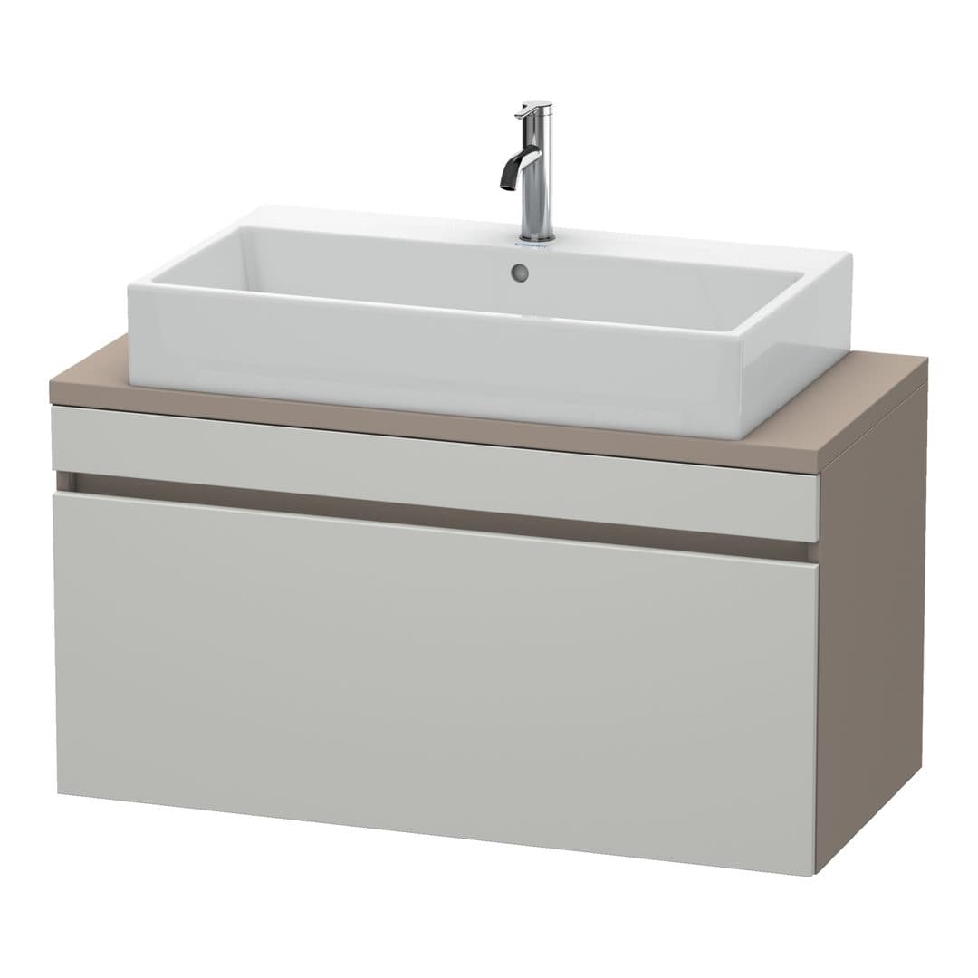 Duravit DuraStyle – Έπιπλο Νιπτήρα – 1000 mm, για κονσόλα, 1 συρτάρι, νιπτήρας κέντρο, σώμα Basalte Matt, Compact – Concrete grey Matt, Decor (DS530400743)