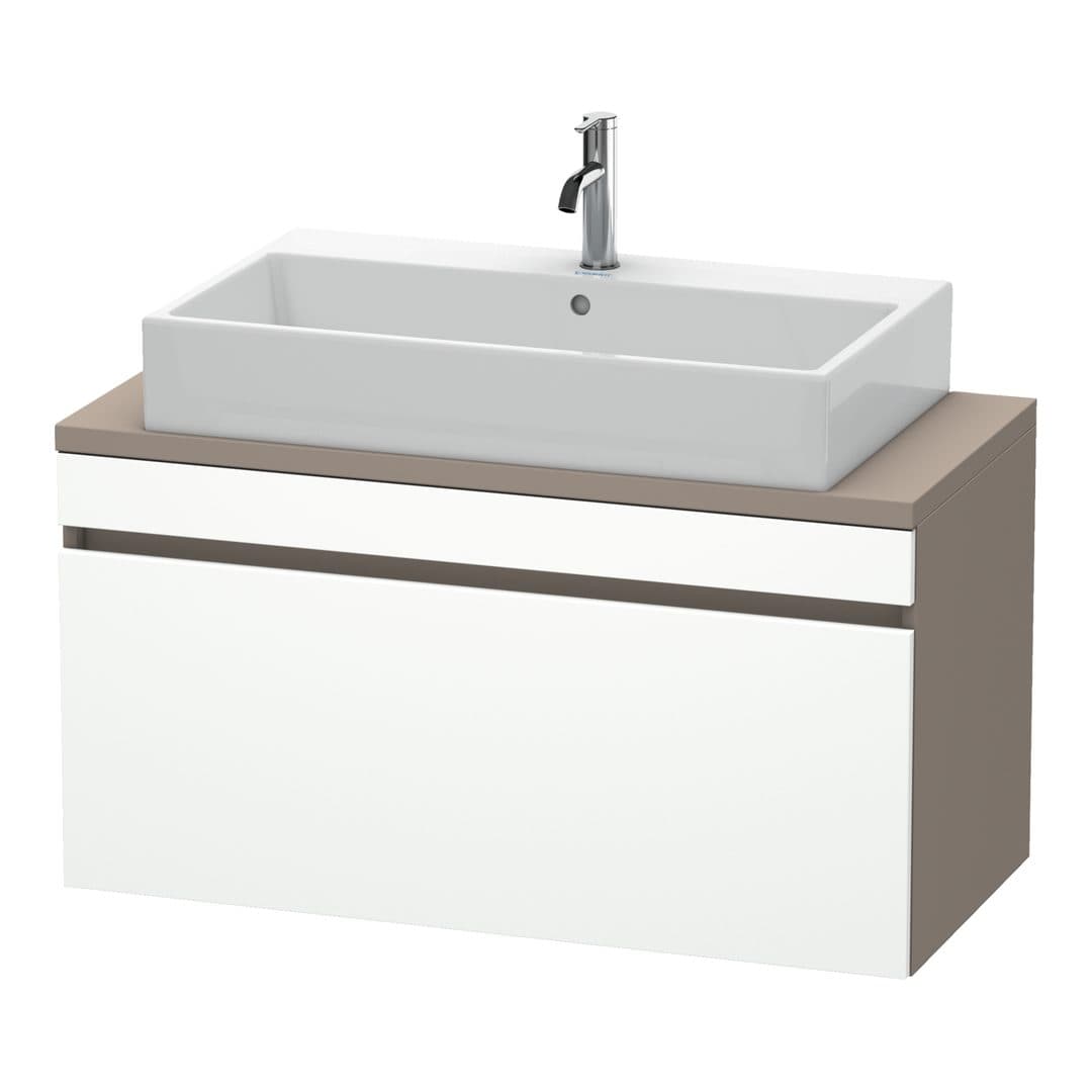 Duravit DuraStyle – Έπιπλο Νιπτήρα – 1000 mm, για κονσόλα, 1 συρτάρι, νιπτήρας κέντρο, σώμα Basalte Matt, Compact – White Matt, Decor (DS530401843)
