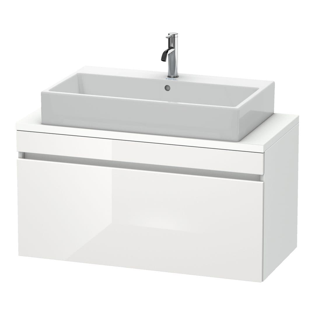 Duravit DuraStyle – Έπιπλο Νιπτήρα – 1000 mm, για κονσόλα, 1 συρτάρι, νιπτήρας κέντρο, Compact, White Matt – White High Gloss, Decor (DS530402218)