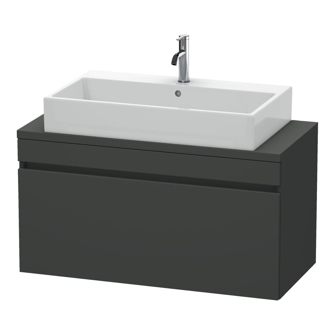 Duravit DuraStyle – Έπιπλο Νιπτήρα – 1000 mm, για κονσόλα, 1 συρτάρι, νιπτήρας κέντρο, Compact – Graphite Matt, Decor (DS530404949)