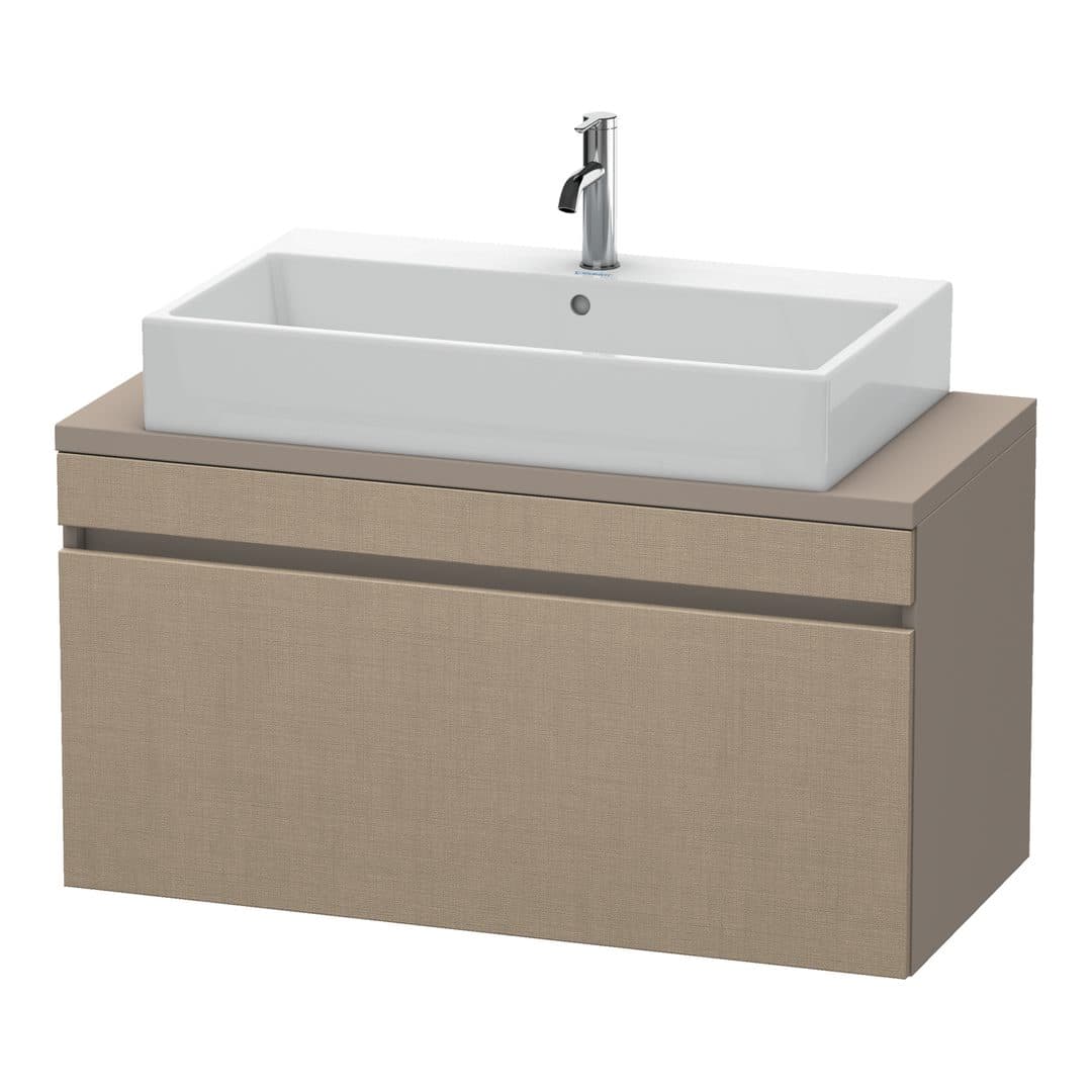 Duravit DuraStyle – Έπιπλο Νιπτήρα – 1000 mm, για κονσόλα, 1 συρτάρι, νιπτήρας κέντρο, σώμα Basalte Matt, Compact – Linen Matt, Decor (DS530407543)