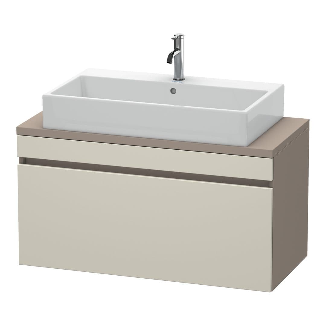 Duravit DuraStyle – Έπιπλο Νιπτήρα – 1000 mm, για κονσόλα, 1 συρτάρι, νιπτήρας κέντρο, σώμα Basalte Matt, Compact – Taupe Matt, Decor (DS530409143)