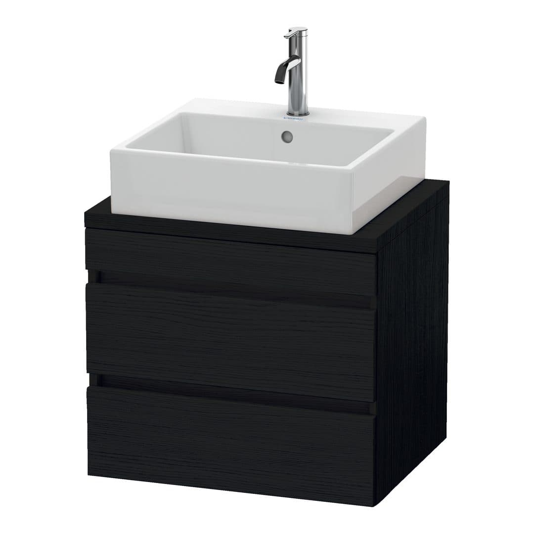 Duravit DuraStyle – Έπιπλο Νιπτήρα – 600 mm, για κονσόλα, 2 συρτάρια, νιπτήρας κέντρο, Compact – Black oak Matt, Decor (DS530501616)
