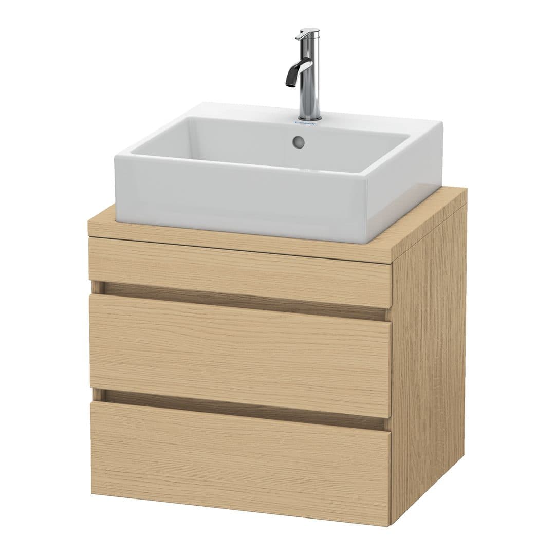 Duravit DuraStyle – Έπιπλο Νιπτήρα – 600 mm, για κονσόλα, 2 συρτάρια, νιπτήρας κέντρο, Compact – Natural oak, Decor (DS530503030)