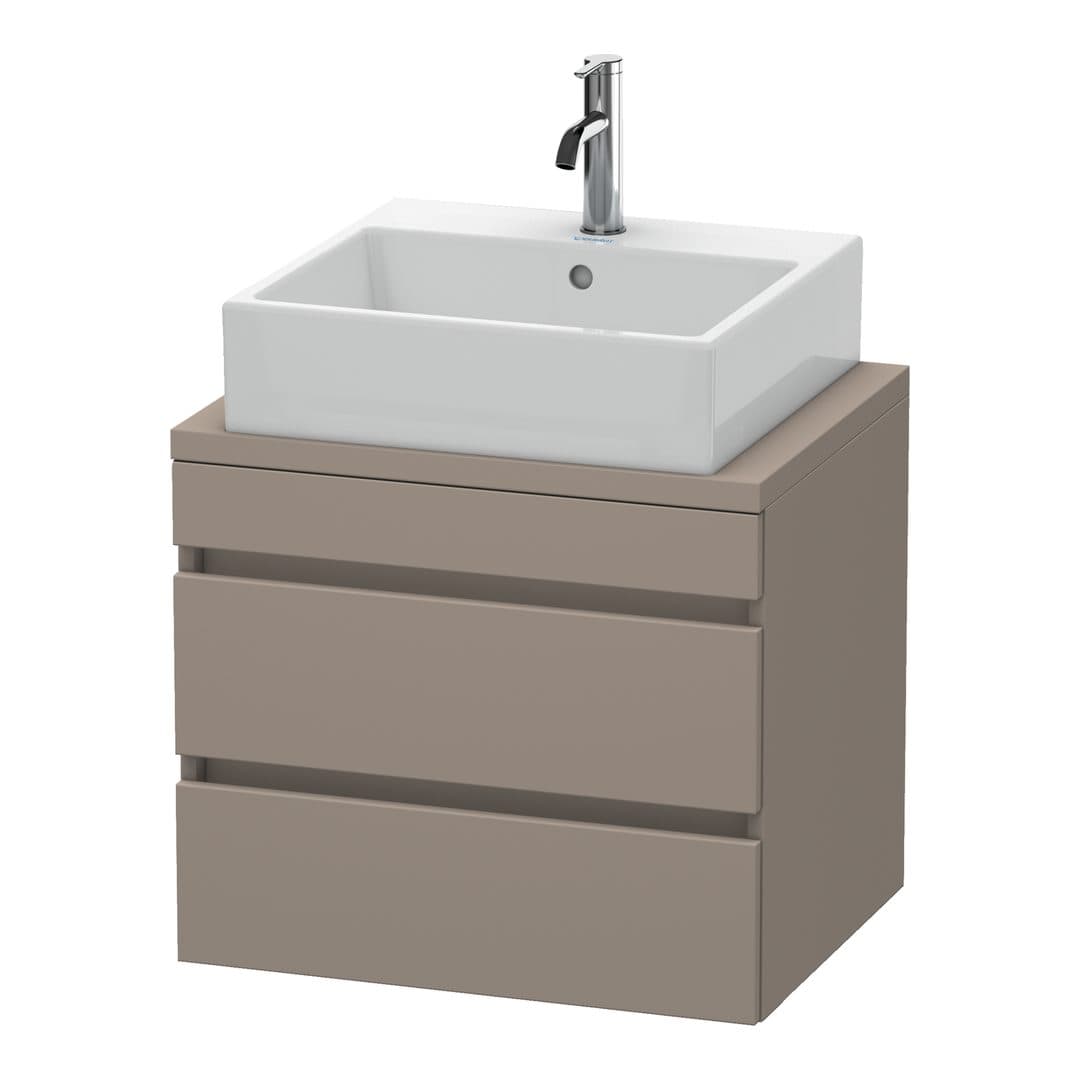 Duravit DuraStyle – Έπιπλο Νιπτήρα – 600 mm, για κονσόλα, 2 συρτάρια, νιπτήρας κέντρο, Compact – Basalte Matt, Decor (DS530504343)
