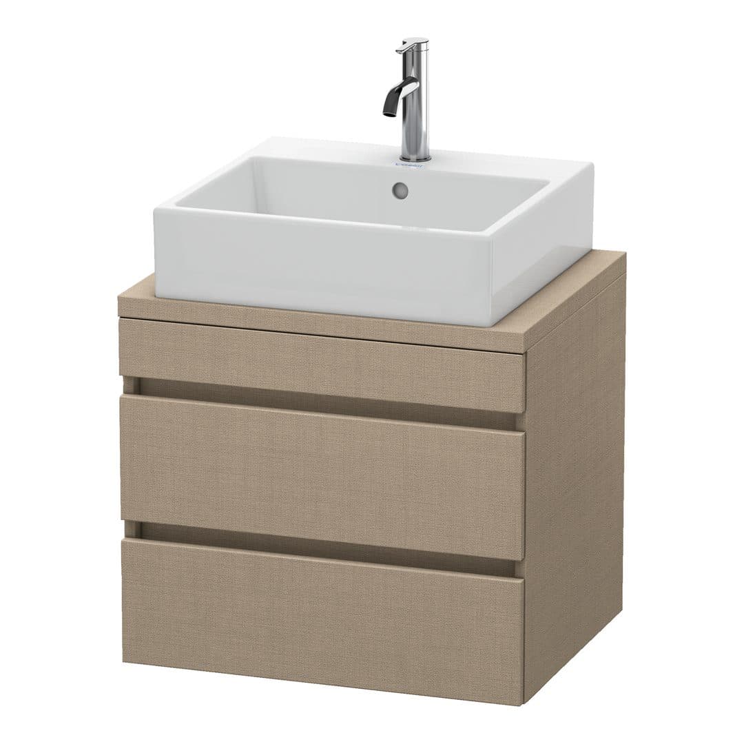 Duravit DuraStyle – Έπιπλο Νιπτήρα – 600 mm, για κονσόλα, 2 συρτάρια, νιπτήρας κέντρο, Compact – Linen Matt, Decor (DS530507575)