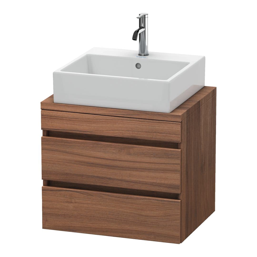 Duravit DuraStyle – Έπιπλο Νιπτήρα – 600 mm, για κονσόλα, 2 συρτάρια, νιπτήρας κέντρο, Compact – Walnut Matt, Decor (DS530507979)
