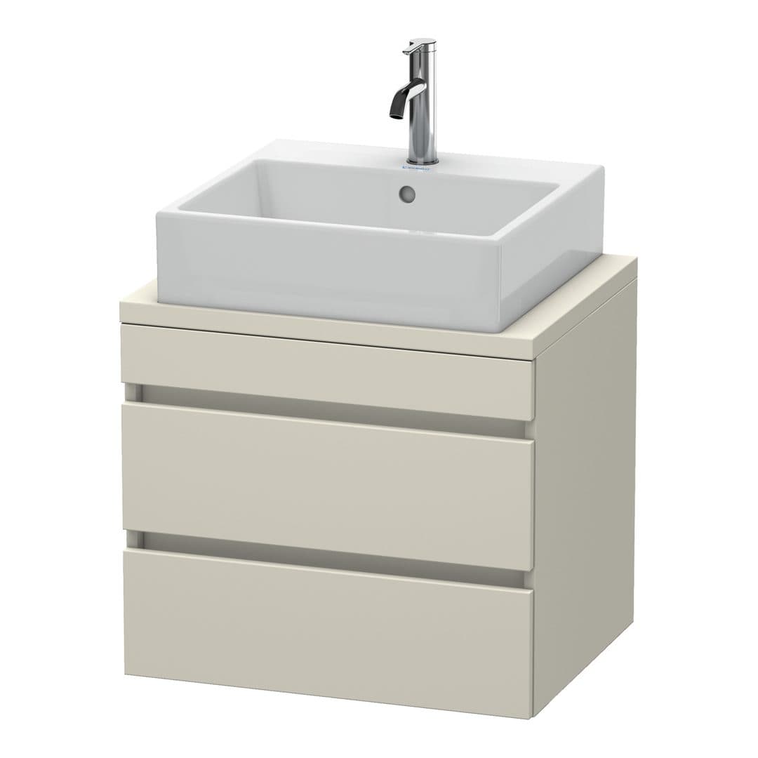 Duravit DuraStyle – Έπιπλο Νιπτήρα – 600 mm, για κονσόλα, 2 συρτάρια, νιπτήρας κέντρο, Compact – Taupe Matt, Decor (DS530509191)