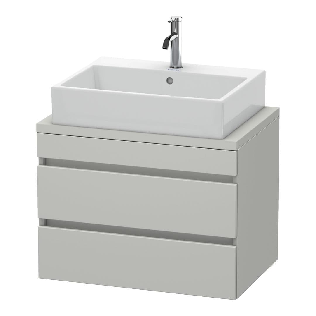 Duravit DuraStyle – Έπιπλο Νιπτήρα – 700 mm, για κονσόλα, 2 συρτάρια, νιπτήρας κέντρο, Compact – Concrete grey Matt, Decor (DS530600707)