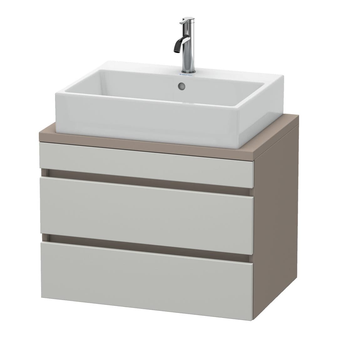 Duravit DuraStyle – Έπιπλο Νιπτήρα – 700 mm, για κονσόλα, 2 συρτάρια, νιπτήρας κέντρο, σώμα Basalte Matt, Compact – Concrete grey Matt, Decor (DS530600743)