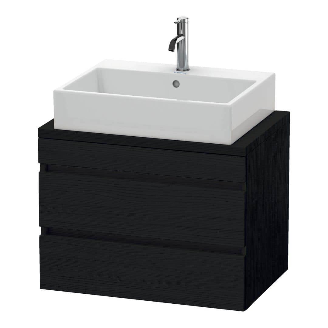 Duravit DuraStyle – Έπιπλο Νιπτήρα – 700 mm, για κονσόλα, 2 συρτάρια, νιπτήρας κέντρο, Compact – Black oak Matt, Decor (DS530601616)