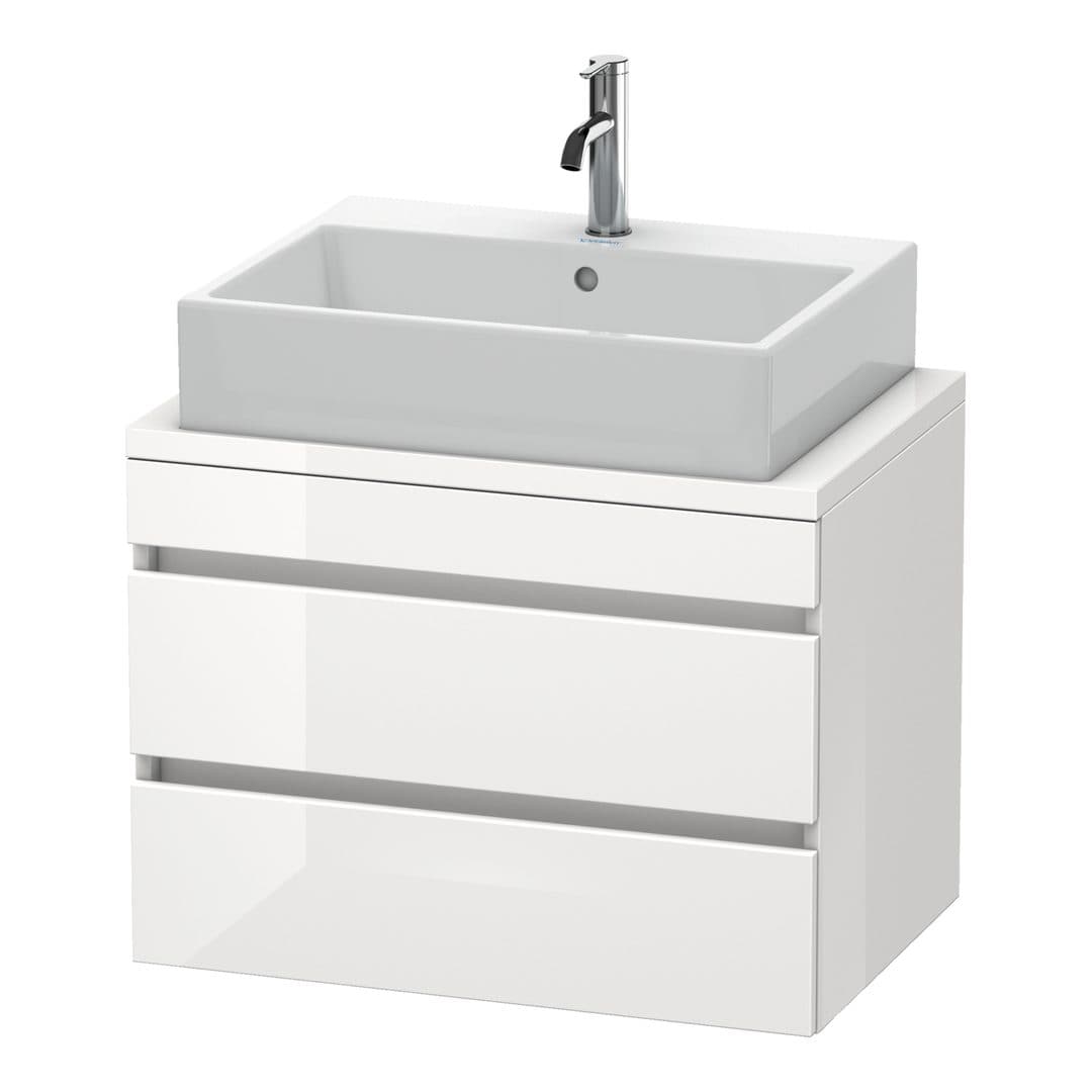 Duravit DuraStyle – Έπιπλο Νιπτήρα – 700 mm, για κονσόλα, 2 συρτάρια, νιπτήρας κέντρο, Compact – White High Gloss, Decor (DS530602222)