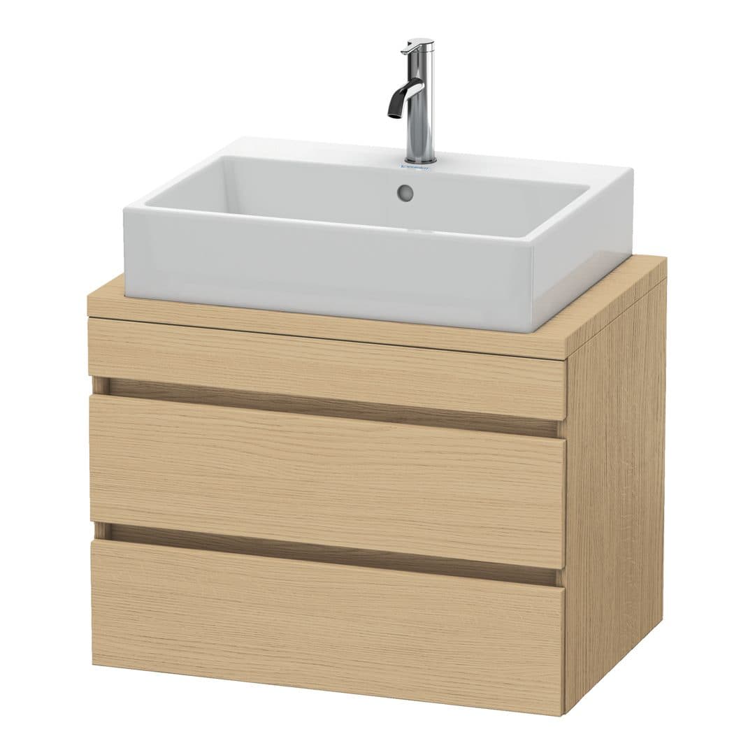 Duravit DuraStyle – Έπιπλο Νιπτήρα – 700 mm, για κονσόλα, 2 συρτάρια, νιπτήρας κέντρο, Compact – Natural oak, Decor (DS530603030)