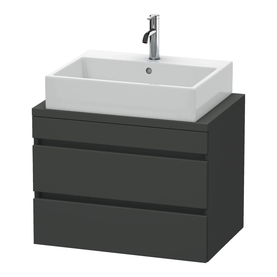 Duravit DuraStyle – Έπιπλο Νιπτήρα – 700 mm, για κονσόλα, 2 συρτάρια, νιπτήρας κέντρο, Compact – Graphite Matt, Decor (DS530604949)