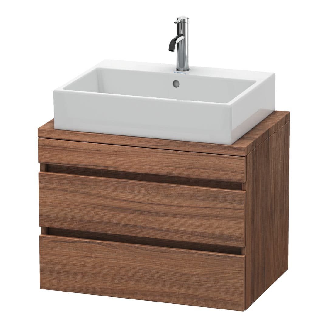 Duravit DuraStyle – Έπιπλο Νιπτήρα – 700 mm, για κονσόλα, 2 συρτάρια, νιπτήρας κέντρο, Compact – Walnut Matt, Decor (DS530607979)