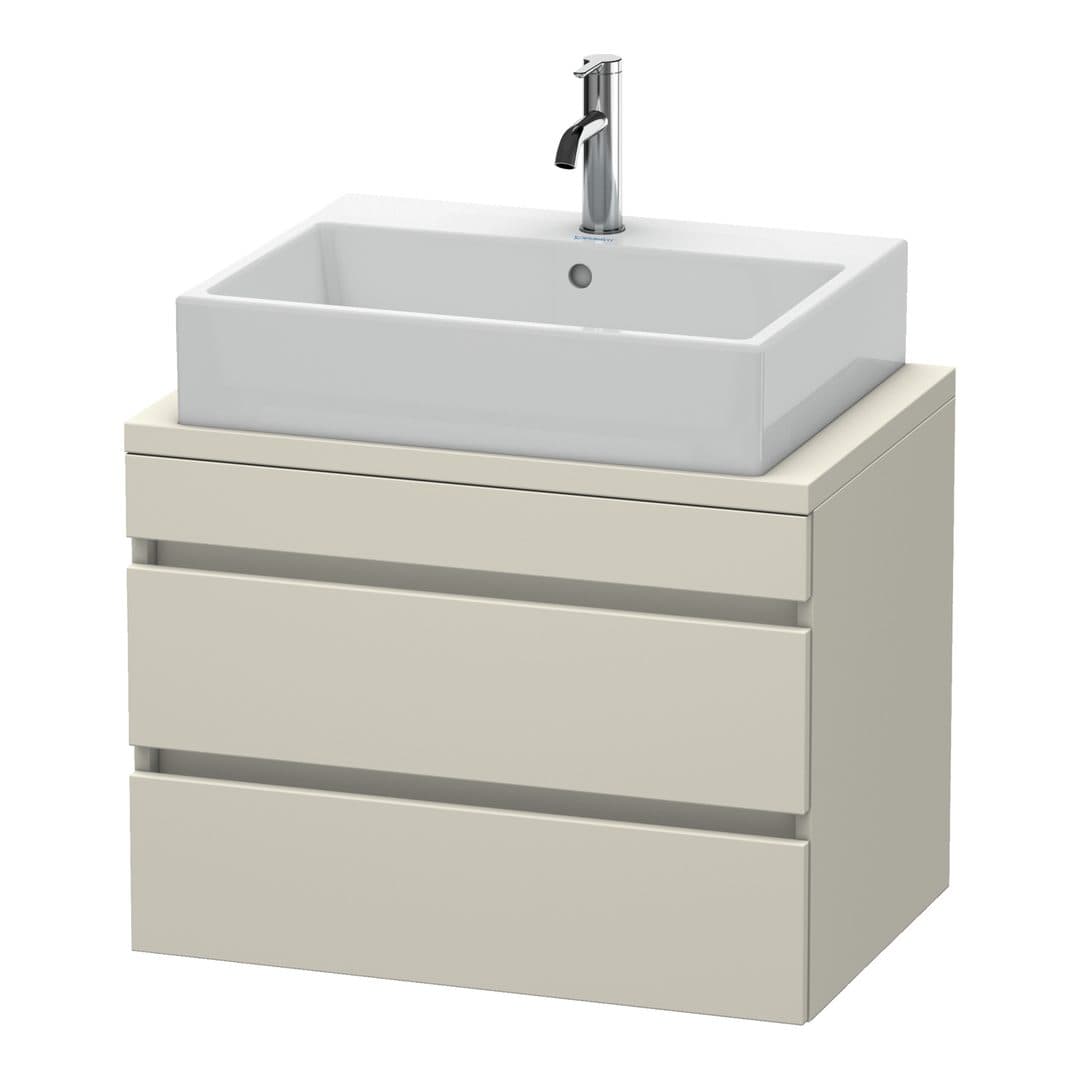 Duravit DuraStyle – Έπιπλο Νιπτήρα – 700 mm, για κονσόλα, 2 συρτάρια, νιπτήρας κέντρο, Compact – Taupe Matt, Decor (DS530609191)