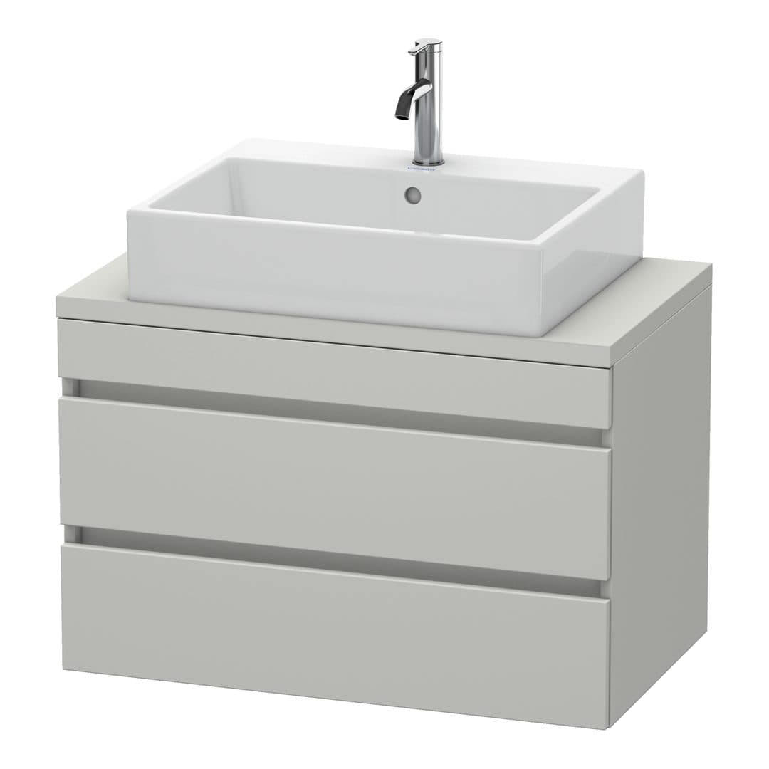 Duravit DuraStyle – Έπιπλο Νιπτήρα – 800 mm, για κονσόλα, 2 συρτάρια, νιπτήρας κέντρο, Compact – Concrete grey Matt, Decor (DS530700707)