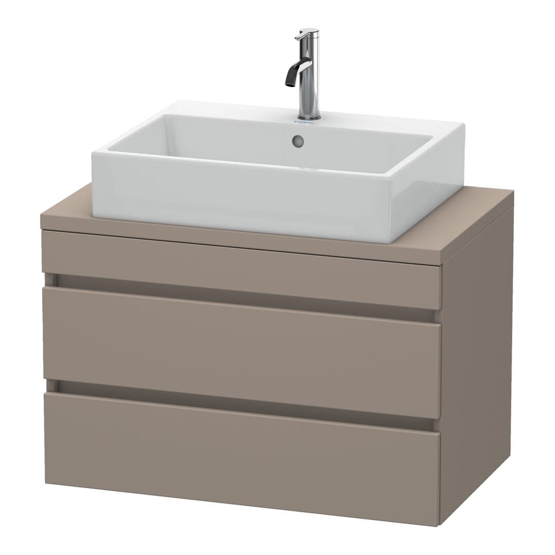 Duravit DuraStyle – Έπιπλο Νιπτήρα – 800 mm, για κονσόλα, 2 συρτάρια, νιπτήρας κέντρο, Compact – Basalte Matt, Decor (DS530704343)