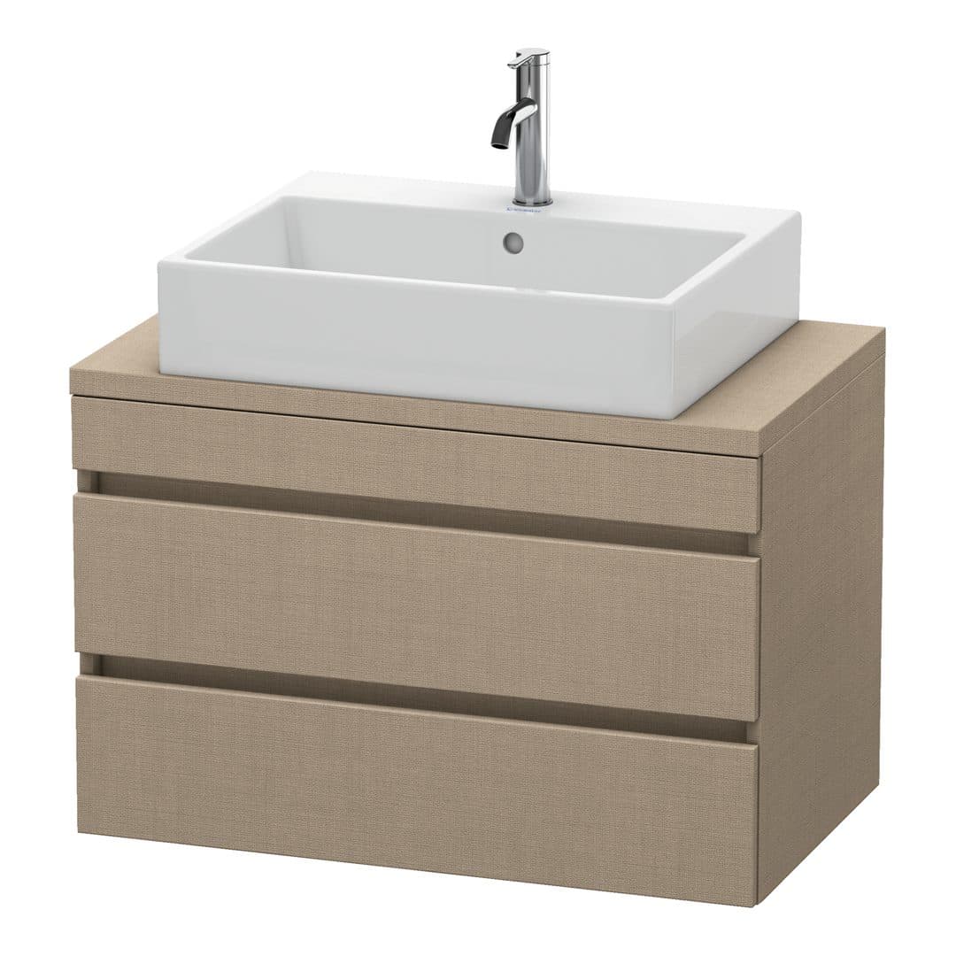Duravit DuraStyle – Έπιπλο Νιπτήρα – 800 mm, για κονσόλα, 2 συρτάρια, νιπτήρας κέντρο, Compact – Linen Matt, Decor (DS530707575)