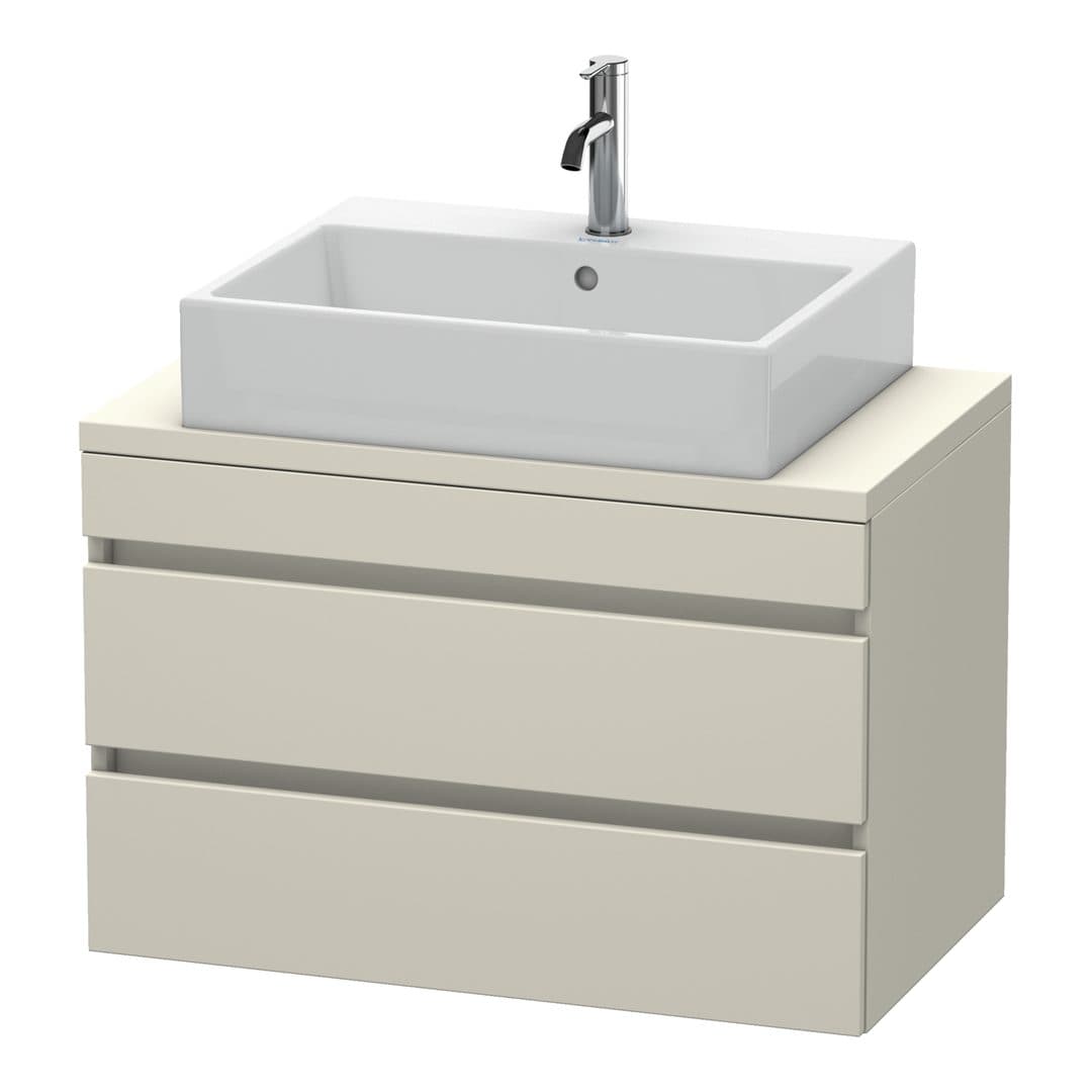 Duravit DuraStyle – Έπιπλο Νιπτήρα – 800 mm, για κονσόλα, 2 συρτάρια, νιπτήρας κέντρο, Compact – Taupe Matt, Decor (DS530709191)
