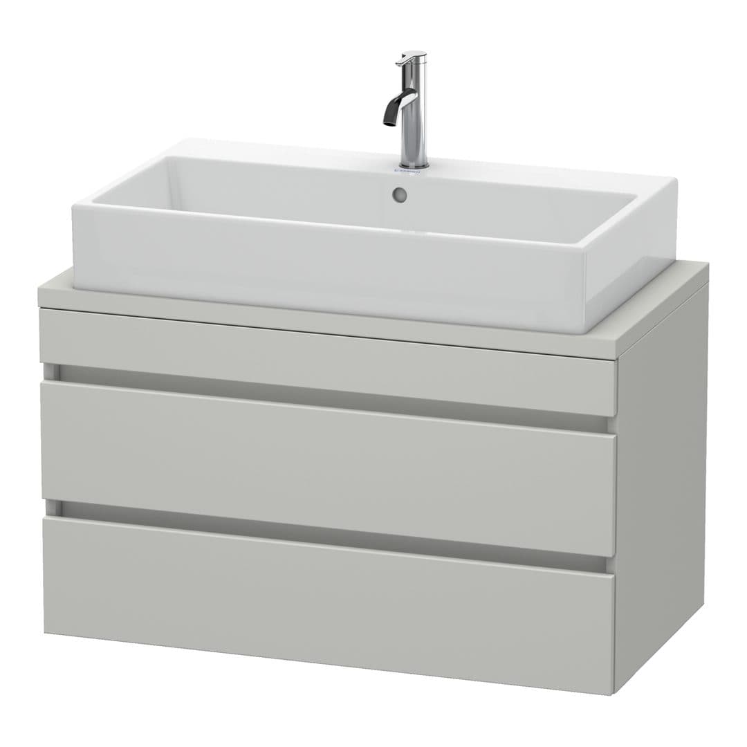 Duravit DuraStyle – Έπιπλο Νιπτήρα – 900 mm, για κονσόλα, 2 συρτάρια, νιπτήρας κέντρο, Compact – Concrete grey Matt, Decor (DS530800707)