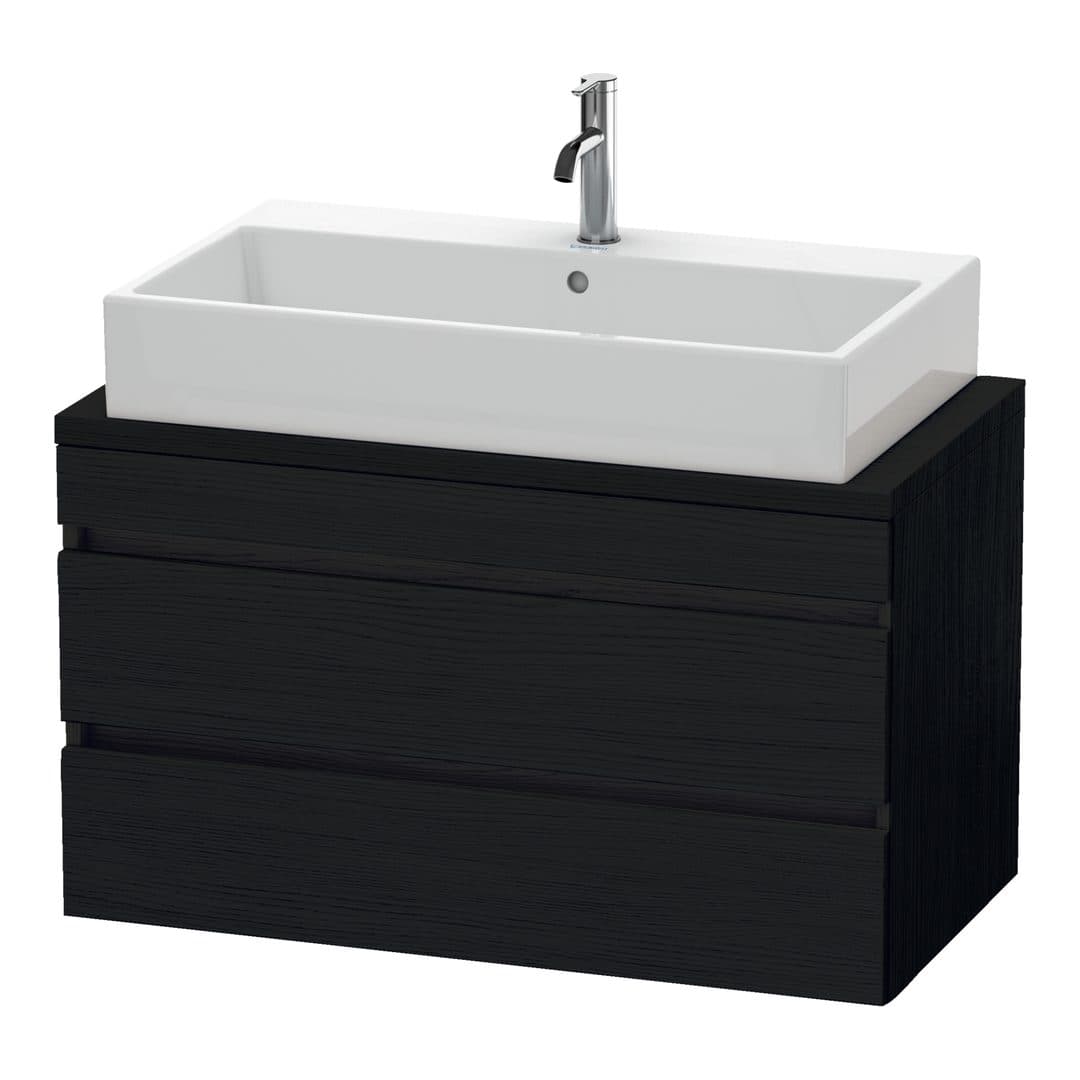 Duravit DuraStyle – Έπιπλο Νιπτήρα – 900 mm, για κονσόλα, 2 συρτάρια, νιπτήρας κέντρο, Compact – Black oak Matt, Decor (DS530801616)