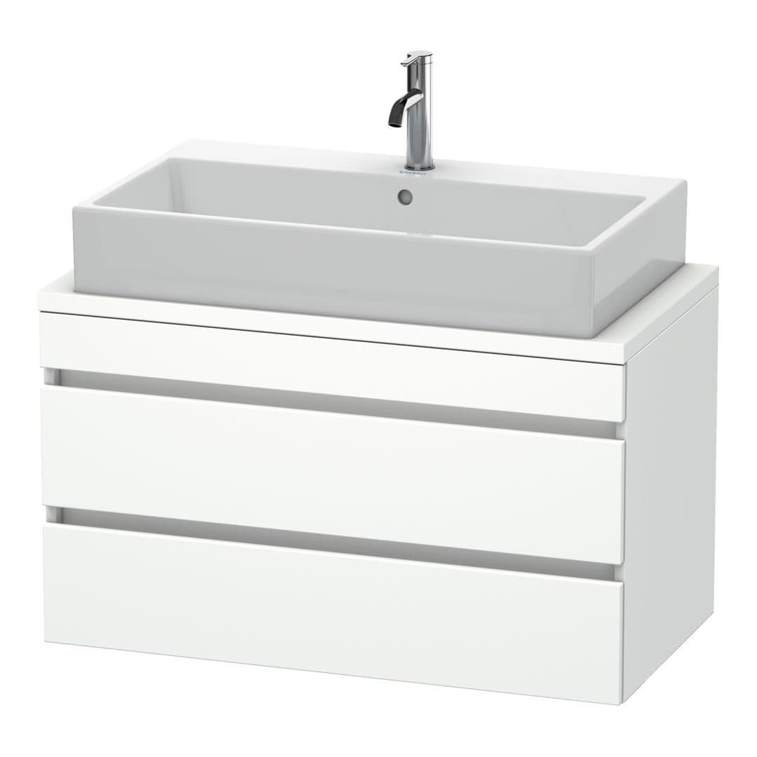 Duravit DuraStyle – Έπιπλο Νιπτήρα – 900 mm, για κονσόλα, 2 συρτάρια, νιπτήρας κέντρο, Compact – White Matt, Decor (DS530801818)