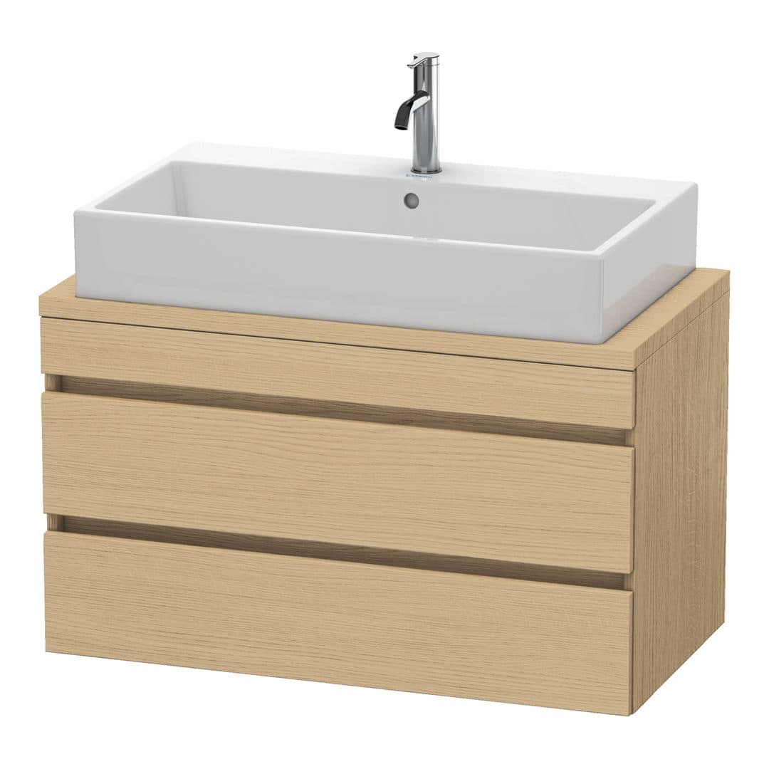 Duravit DuraStyle – Έπιπλο Νιπτήρα – 900 mm, για κονσόλα, 2 συρτάρια, νιπτήρας κέντρο, Compact – Natural oak, Decor (DS530803030)