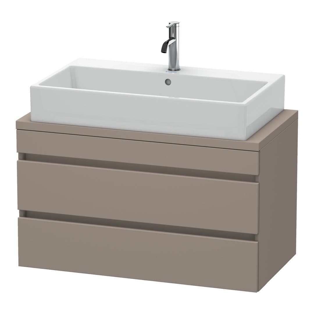Duravit DuraStyle – Έπιπλο Νιπτήρα – 900 mm, για κονσόλα, 2 συρτάρια, νιπτήρας κέντρο, Compact – Basalte Matt, Decor (DS530804343)