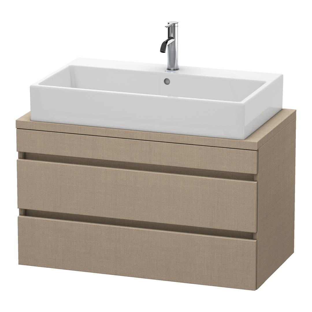 Duravit DuraStyle – Έπιπλο Νιπτήρα – 900 mm, για κονσόλα, 2 συρτάρια, νιπτήρας κέντρο, Compact – Linen Matt, Decor (DS530807575)