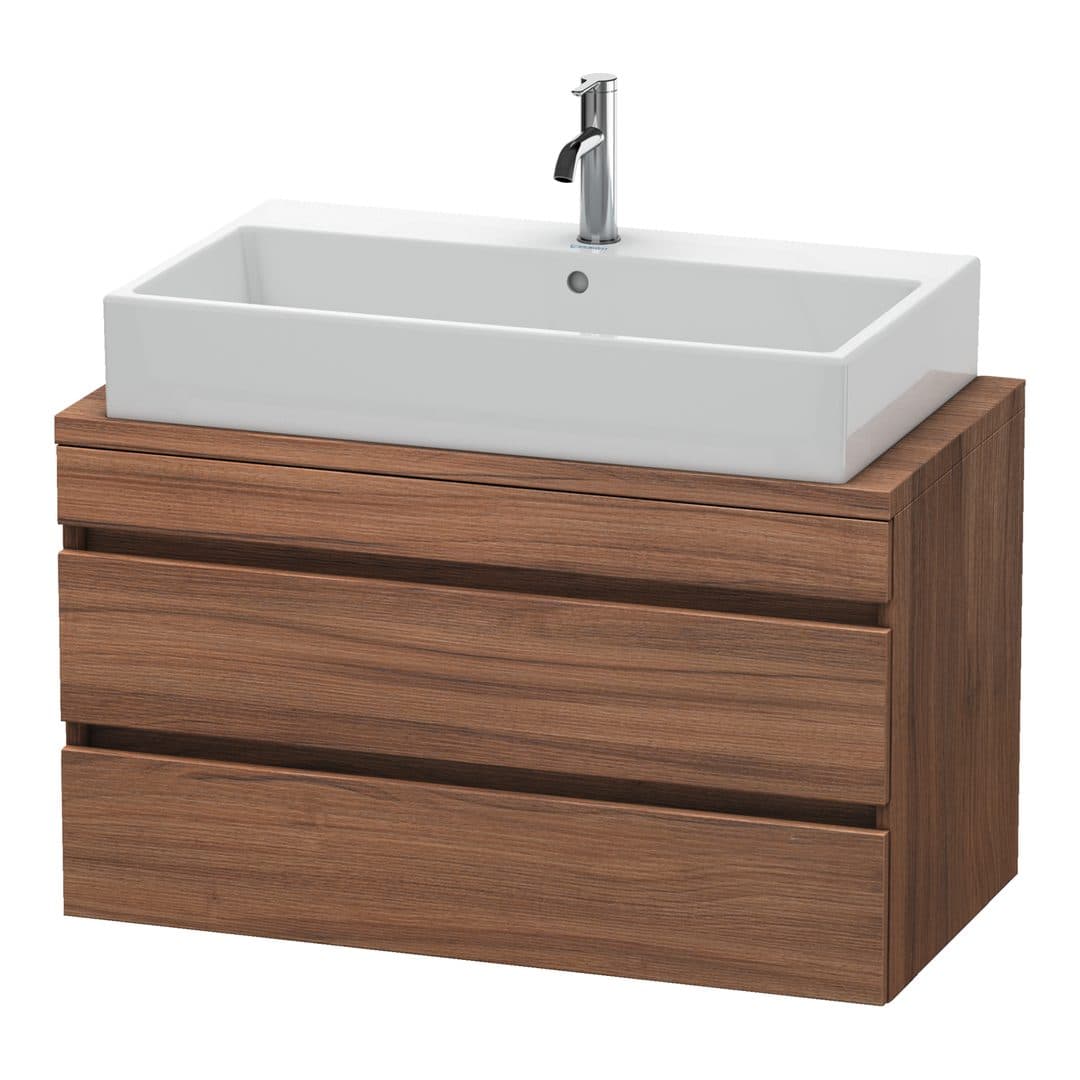 Duravit DuraStyle – Έπιπλο Νιπτήρα – 900 mm, για κονσόλα, 2 συρτάρια, νιπτήρας κέντρο, Compact – Walnut Matt, Decor (DS530807979)